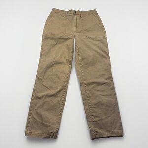 Madewell Straight Leg Pants Mens 28 (fits 30x28) Khaki Herringbone Twill Stretch